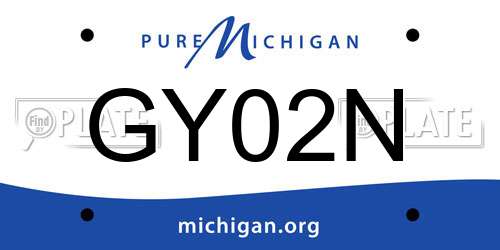 GY02N Michigan License Plate