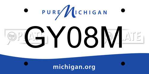 GY08M Michigan License Plate