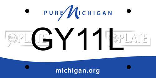 GY11L Michigan License Plate