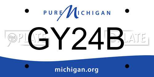 GY24B Michigan License Plate
