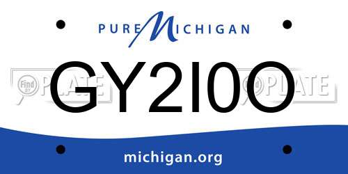 GY2I0O Michigan License Plate