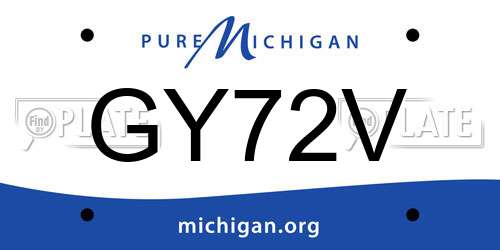 GY72V Michigan License Plate