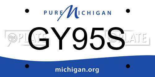 GY95S Michigan License Plate