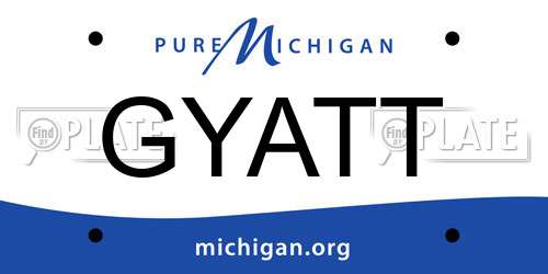 GYATT Michigan License Plate