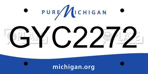 GYC2272 Michigan License Plate