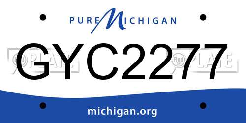 GYC2277 Michigan License Plate