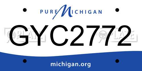 GYC2772 Michigan License Plate