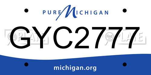 GYC2777 Michigan License Plate
