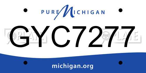 GYC7277 Michigan License Plate