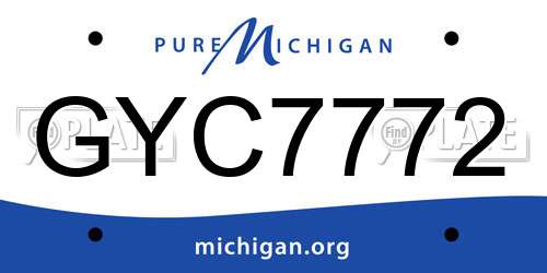 GYC7772 Michigan License Plate