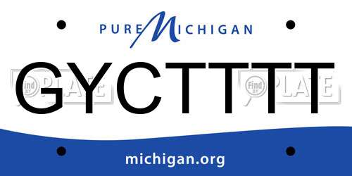 GYCTTTT Michigan License Plate