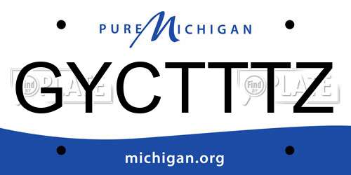 GYCTTTZ Michigan License Plate