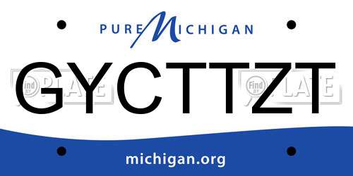 GYCTTZT Michigan License Plate