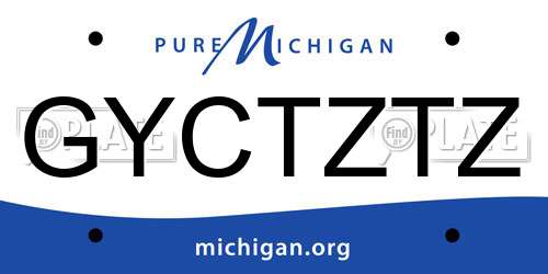 GYCTZTZ Michigan License Plate