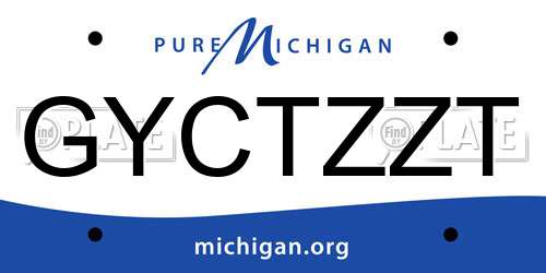 GYCTZZT Michigan License Plate