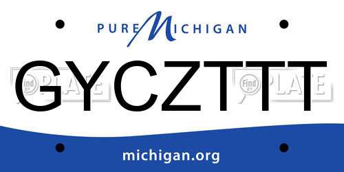GYCZTTT Michigan License Plate