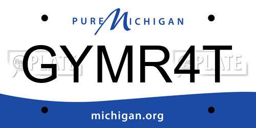 GYMR4T Michigan License Plate