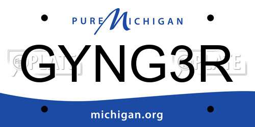GYNG3R Michigan License Plate