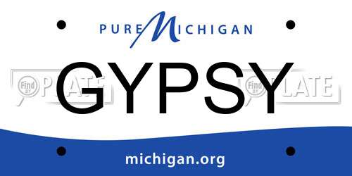 GYPSY Michigan License Plate