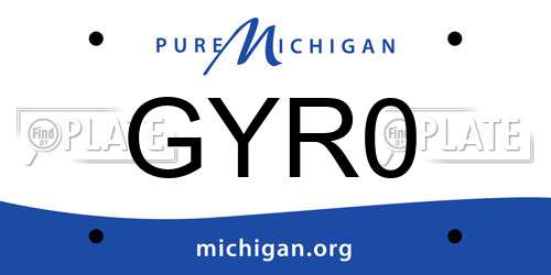 GYR0 Michigan License Plate