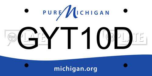 GYT10D Michigan License Plate