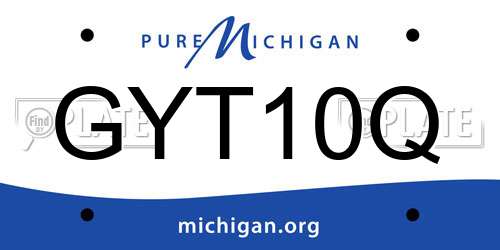 GYT10Q Michigan License Plate