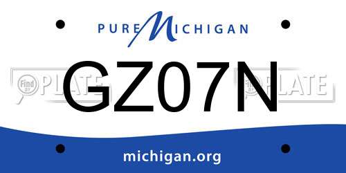 GZ07N Michigan License Plate
