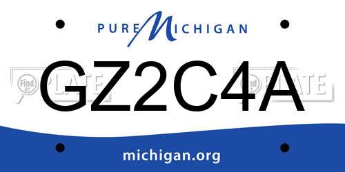 GZ2C4A Michigan License Plate
