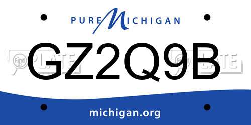 GZ2Q9B Michigan License Plate