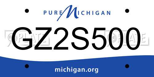 GZ2S500 Michigan License Plate