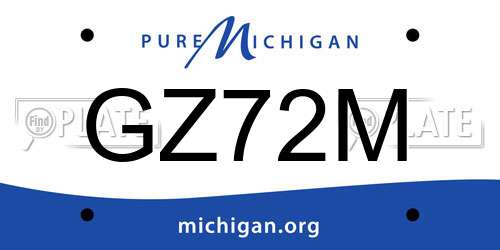 GZ72M Michigan License Plate