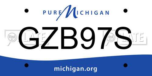 GZB97S Michigan License Plate