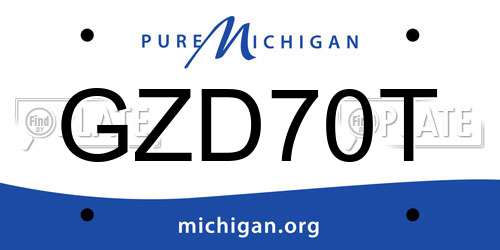 GZD70T Michigan License Plate