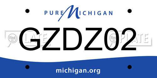 GZDZ02 Michigan License Plate