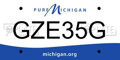 GZE35G Michigan License Plate