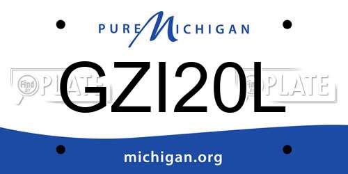 GZI20L Michigan License Plate
