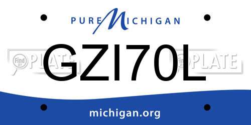 GZI70L Michigan License Plate