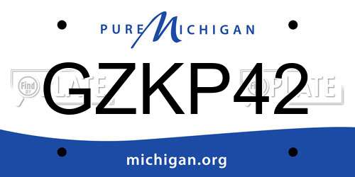 GZKP42 Michigan License Plate