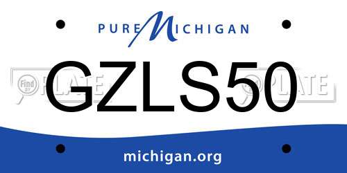 GZLS50 Michigan License Plate