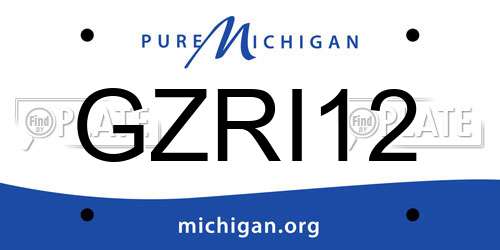 GZRI12 Michigan License Plate