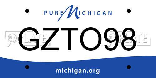 GZTO98 Michigan License Plate