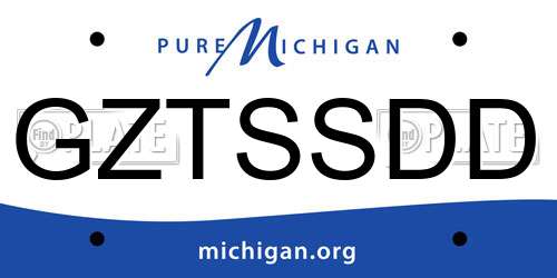 GZTSSDD Michigan License Plate