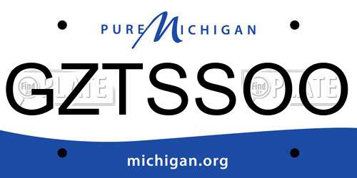 GZTSSOO Michigan License Plate
