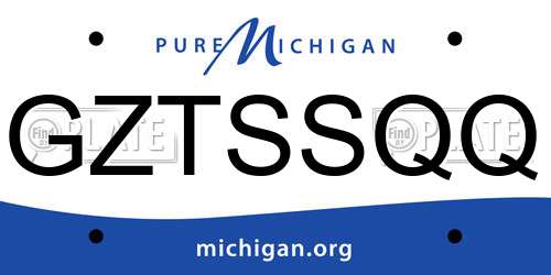 GZTSSQQ Michigan License Plate