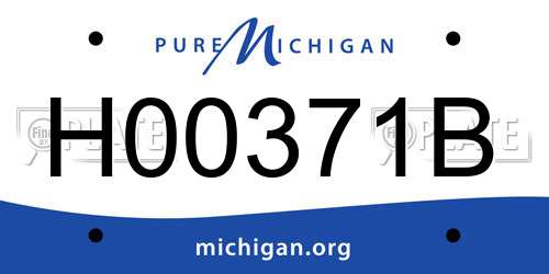 H00371B Michigan License Plate