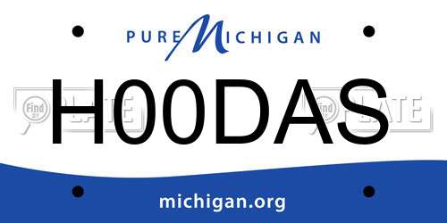 H00DAS Michigan License Plate