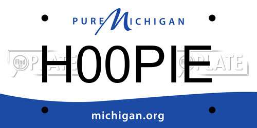H00PIE Michigan License Plate