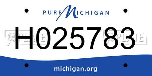 H025783 Michigan License Plate