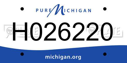 H026220 Michigan License Plate