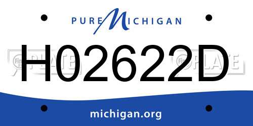 H02622D Michigan License Plate